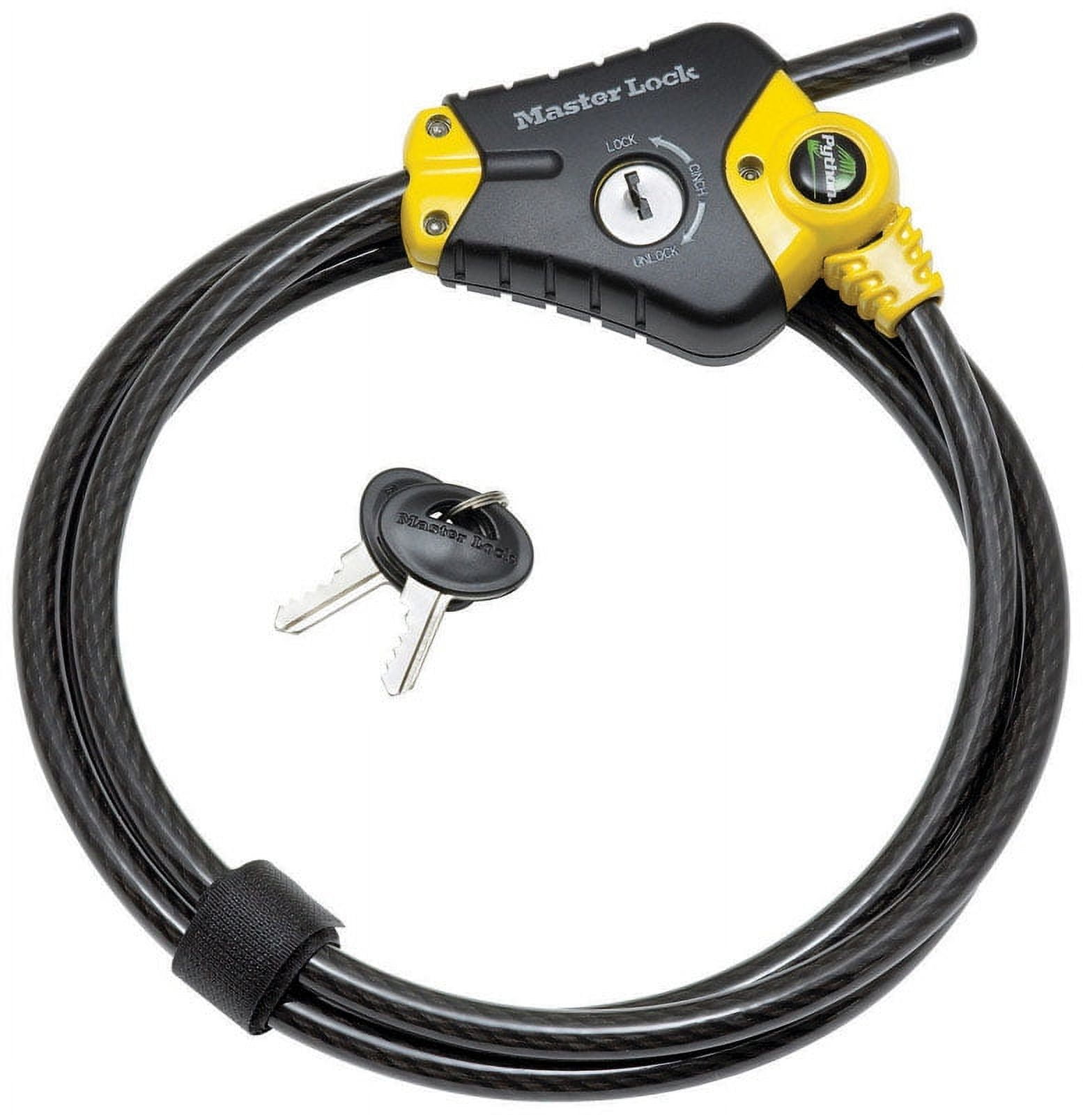 1 Pc, Master Lock Python 3/8 In. D X 72 In. L Vinyl Coated Steel Locking Cable